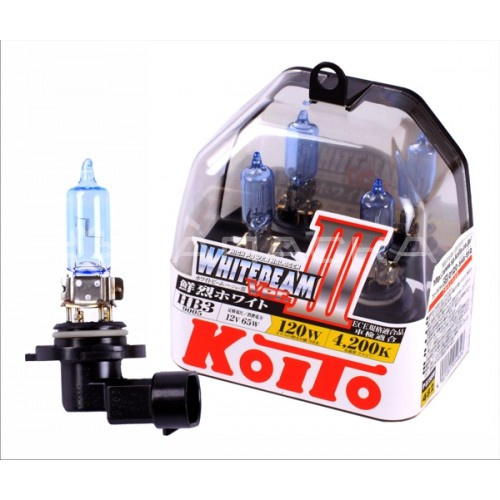 Автолампа HB3/9005   65w (120w)  P20d  KOITO P0756W   Whitebeam III 4200K  12v (2шт)