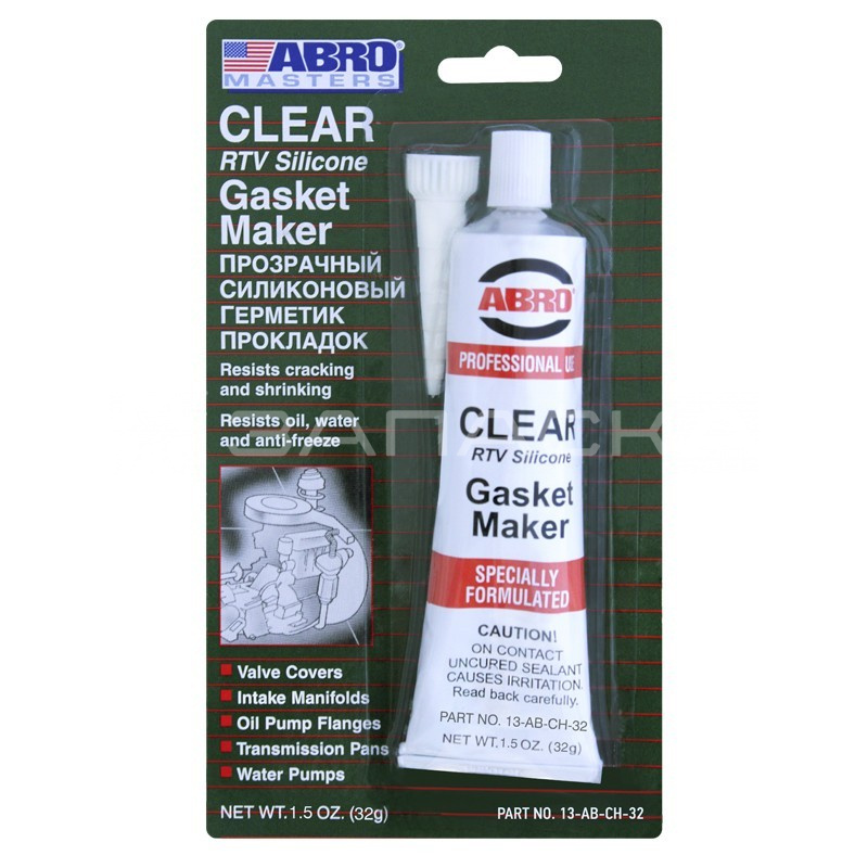 Герметик прокладок ABRO MASTERS прозрачный (Clear) 85 гр. 