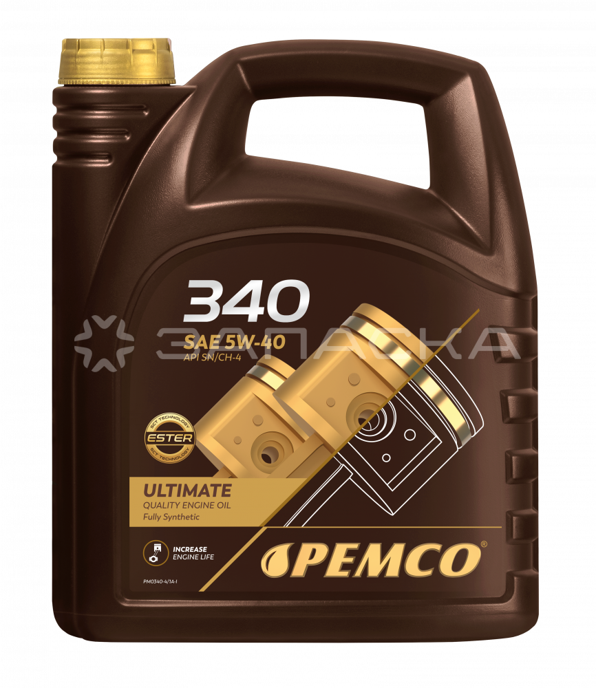 Масло моторное синтетическое PEMCO 340 5W40 SN/CH-4, A3/B4 4л 