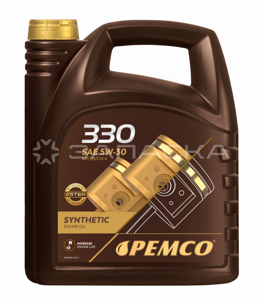 Масло моторное синтетическое PEMCO 330 5W30 SN/CH-4, A3/B4 4л 