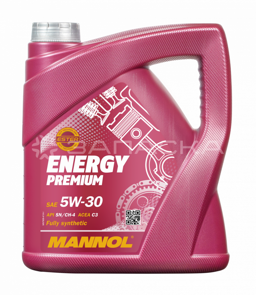 Масло моторное синтетическое MANNOL Energy Premium 5W30 SN/CH-4, C3 4л
