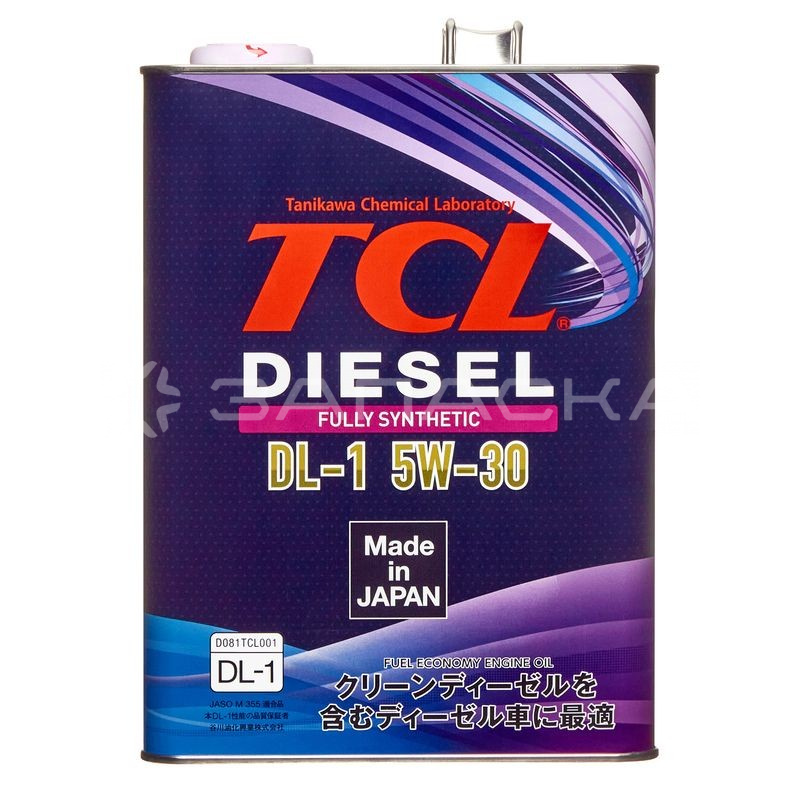 Масло моторное синтетическое TCL Diesel DL-1 5W30 (4л) для дизельных двигателей