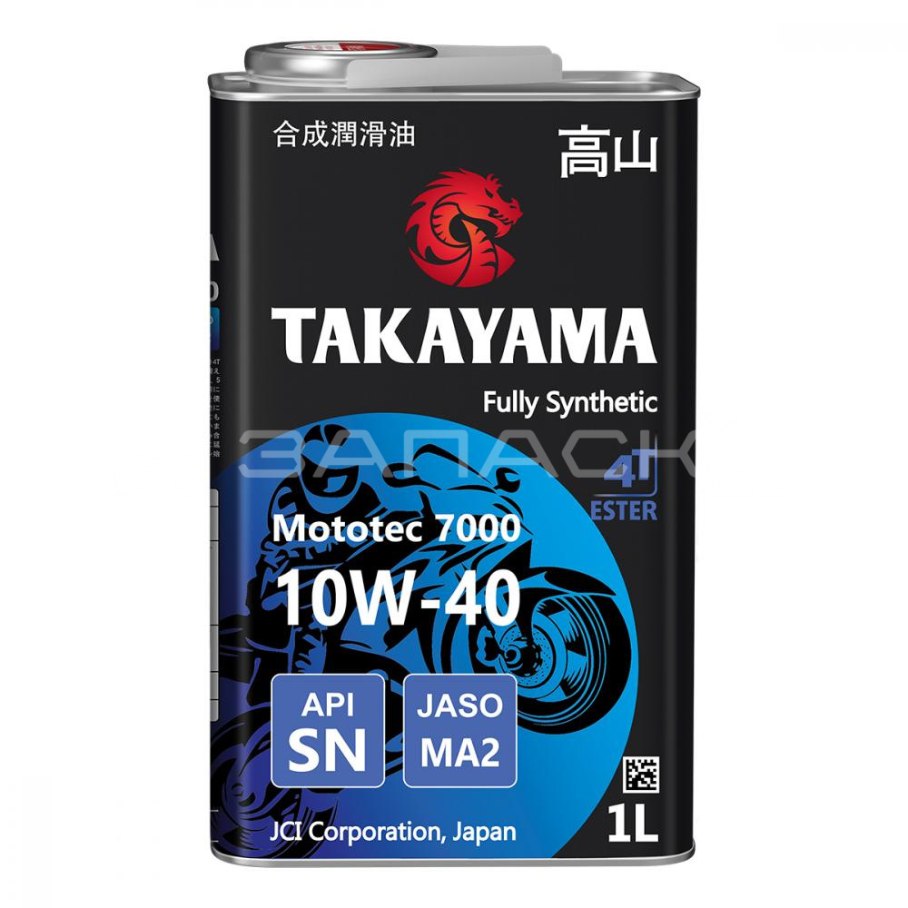 Масло моторное Takayama Mototec 7000 4T 10w40 1л (металл) [М]