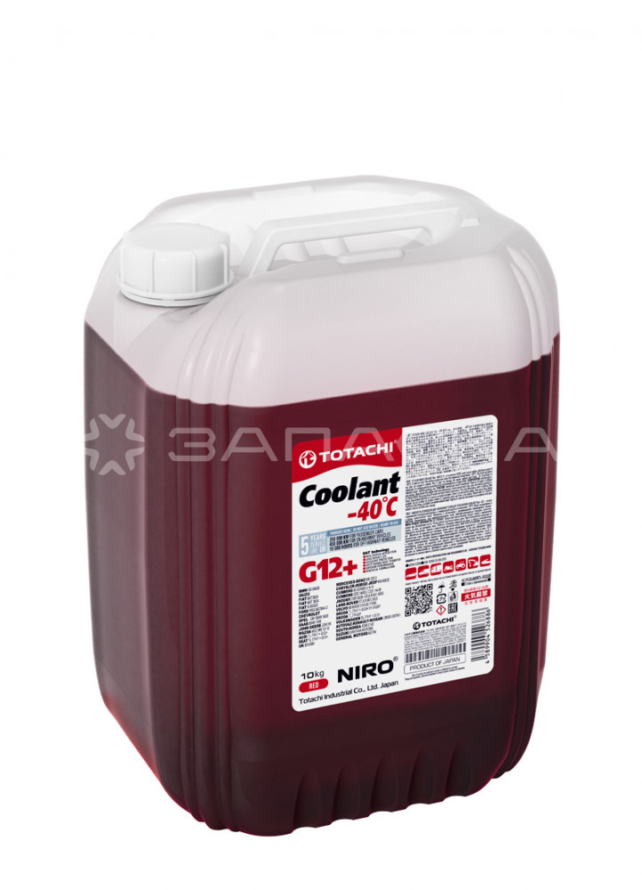 Антифриз TOTACHI NIRO Coolant Red -40C G12+ 10кг (красный) [М]