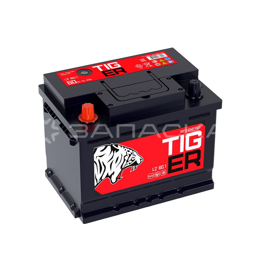 Аккумулятор автомобильный TIGER Red Energy 60Ah L2.1 прямая полярность (BL)