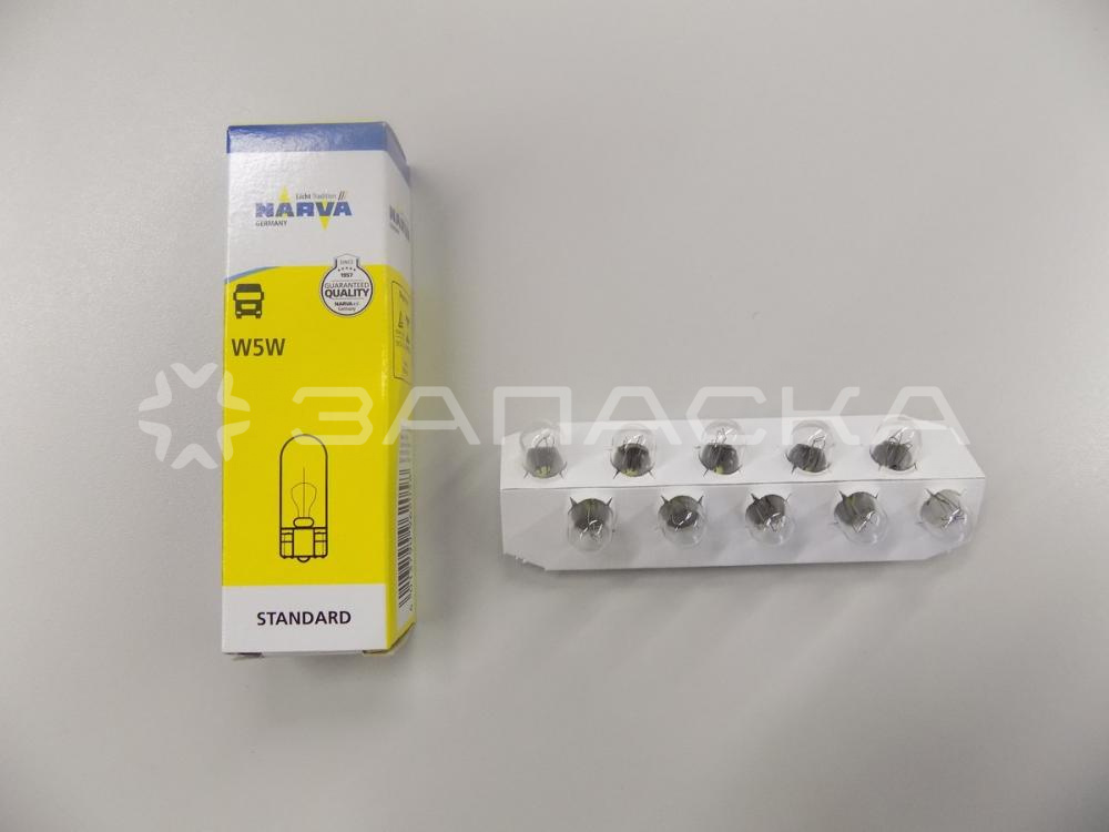 Автолампа салонная NARVA  W5w (W2.1*9.5d)  24v