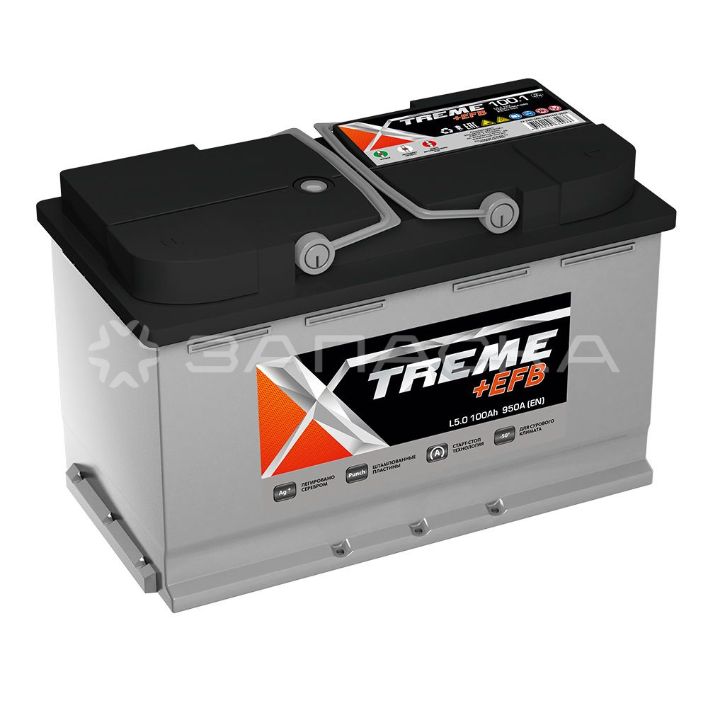Аккумулятор автомобильный XTREME+EFB 100Ah L5.0 обратная полярность
