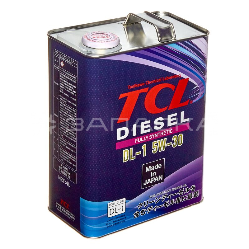 Масло моторное синтетическое TCL Diesel DL-1 5W30 (4л) для дизельных двигателей