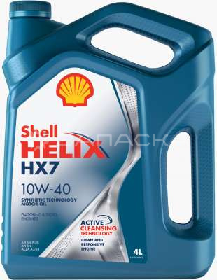 Масло моторное полусинтетическое SHELL Helix HX7 10W-40 4л