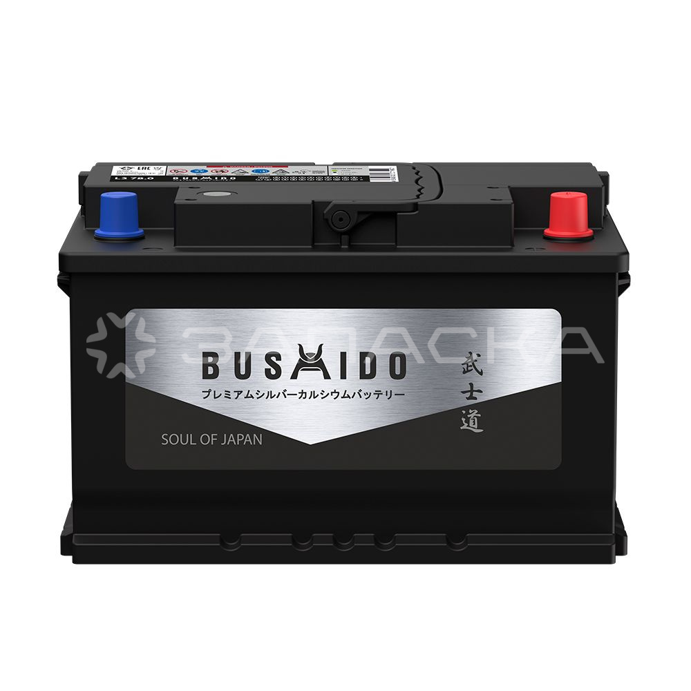 Аккумулятор автомобильный BUSHIDO SJ 75Ah LB3.0 обратная полярность