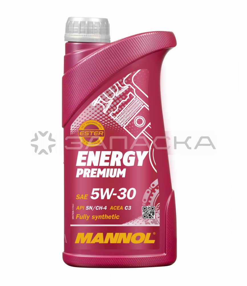 Масло моторное синтетическое MANNOL Energy Premium 5W30 SN/CH-4, C3 1л 