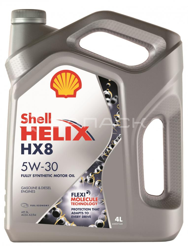 Масло моторное синтетическое SHELL Helix HX8 5W-30 4л