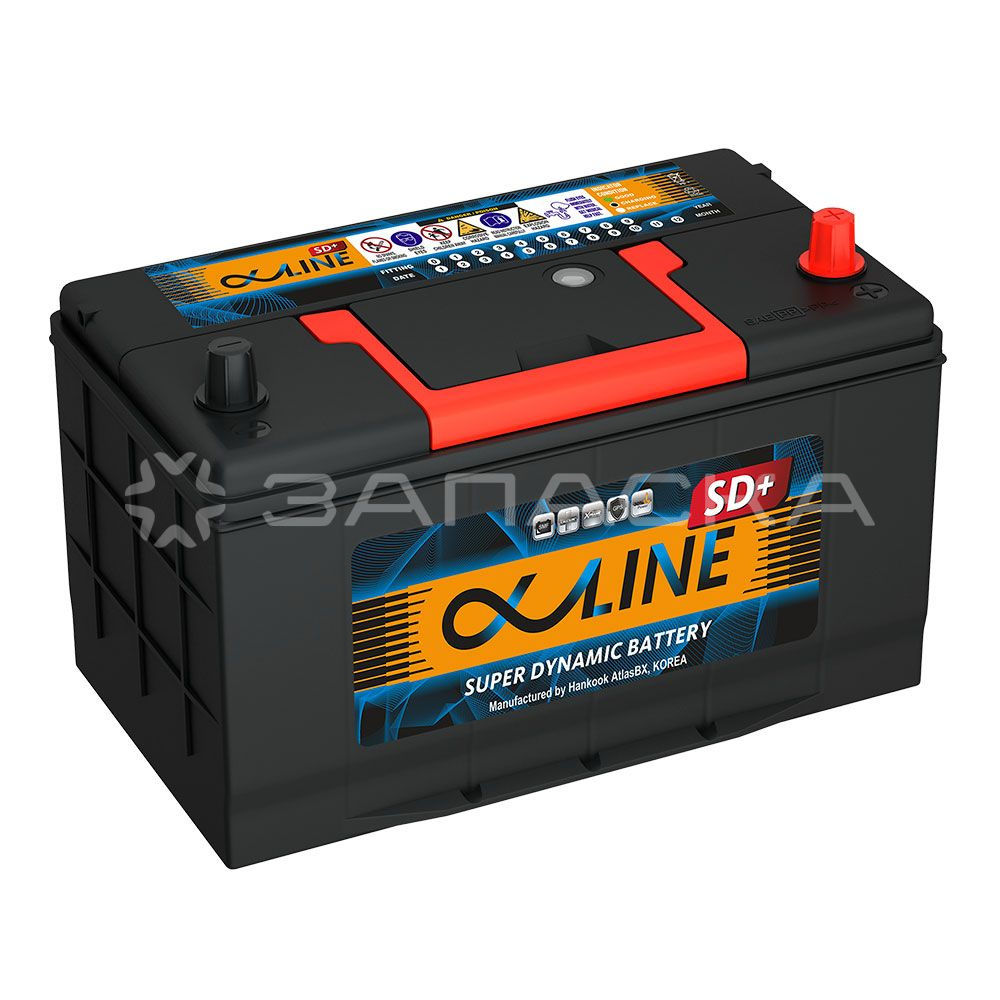 Аккумулятор автомобильный ALPHALINE SD+ 100Ah 115D31L обратная полярность