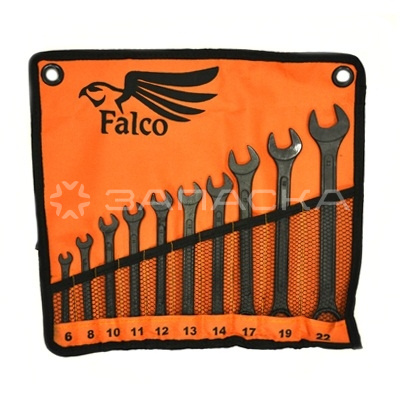 Набор ключей рожково-накидных 10 пр. "FALKO" фосфатированных в сумке 736-020