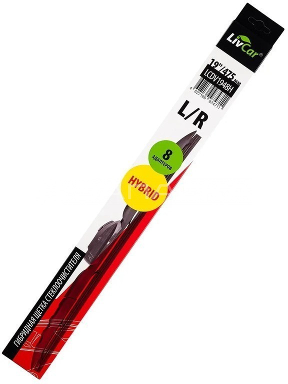 Щетка стеклоочистителя гибридная LIVCAR 480мм (19")