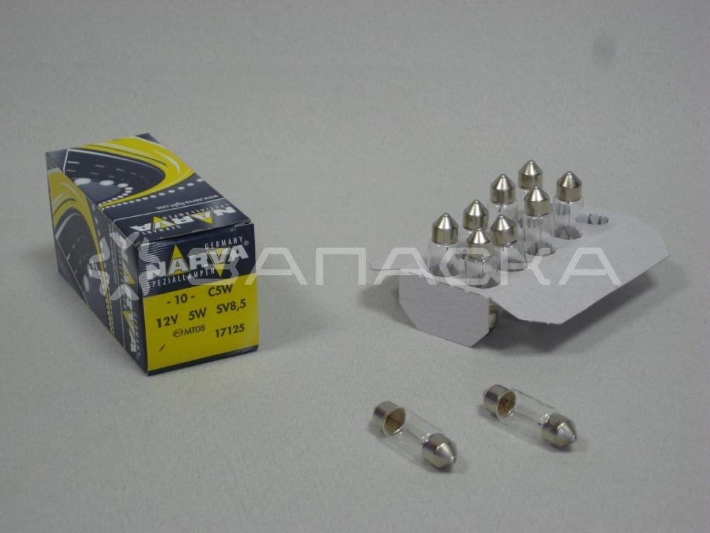Автолампа салонная NARVA C5w (SV8.5/8) 35mm 12v