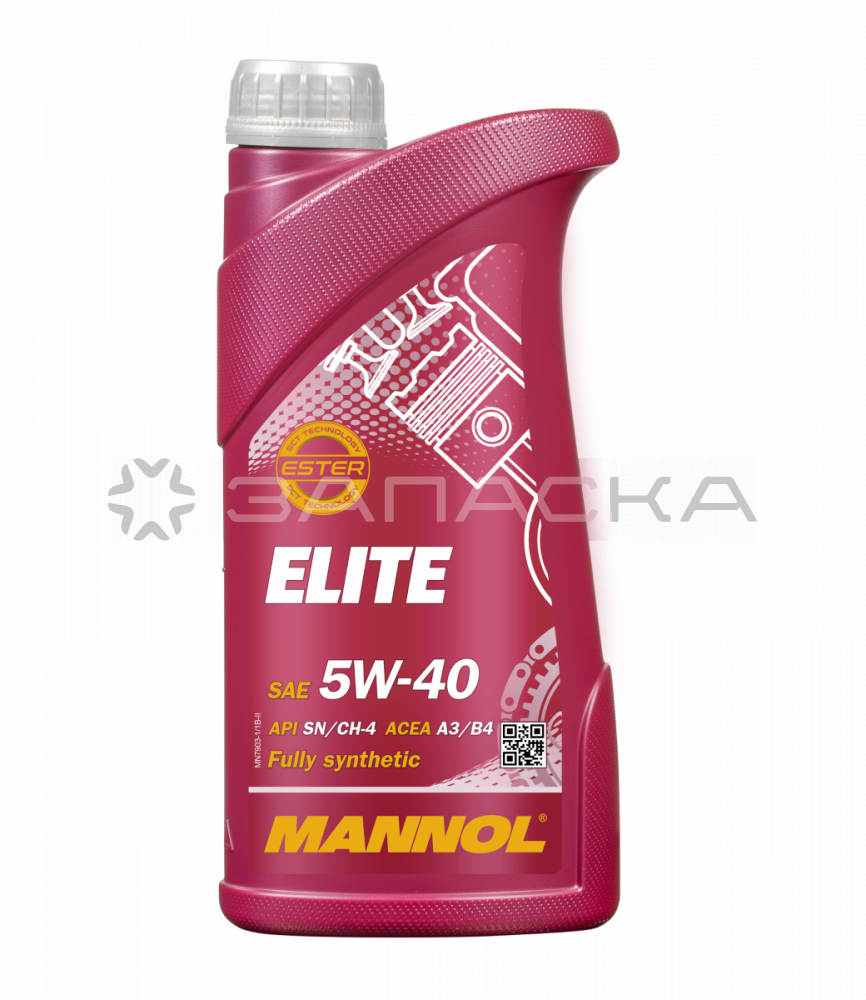Масло моторное синтетическое MANNOL Elite 5W40 SN/CH, A3/B4 1л 