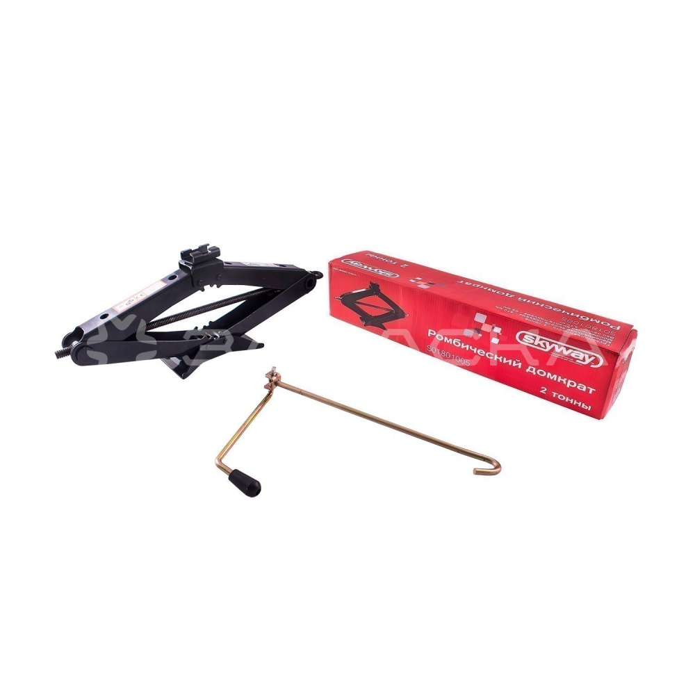 Домкрат ромбический 2т h 110-420 SKYWAY в сумке