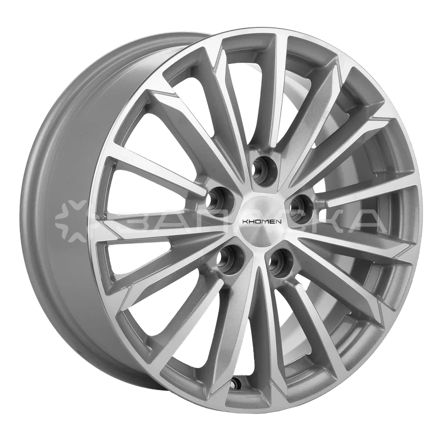 16   Khomen   KHW1611  16 ZV Octavia/Golf/Jetta  6.5*16 5*112 ET50 D57.1  SILVER-FP